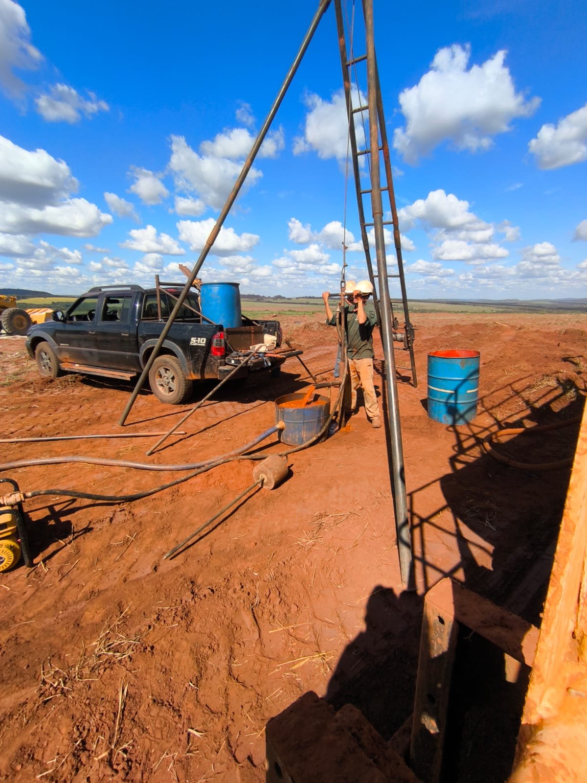Sondagem SPT em andamento - São José do Rio Preto